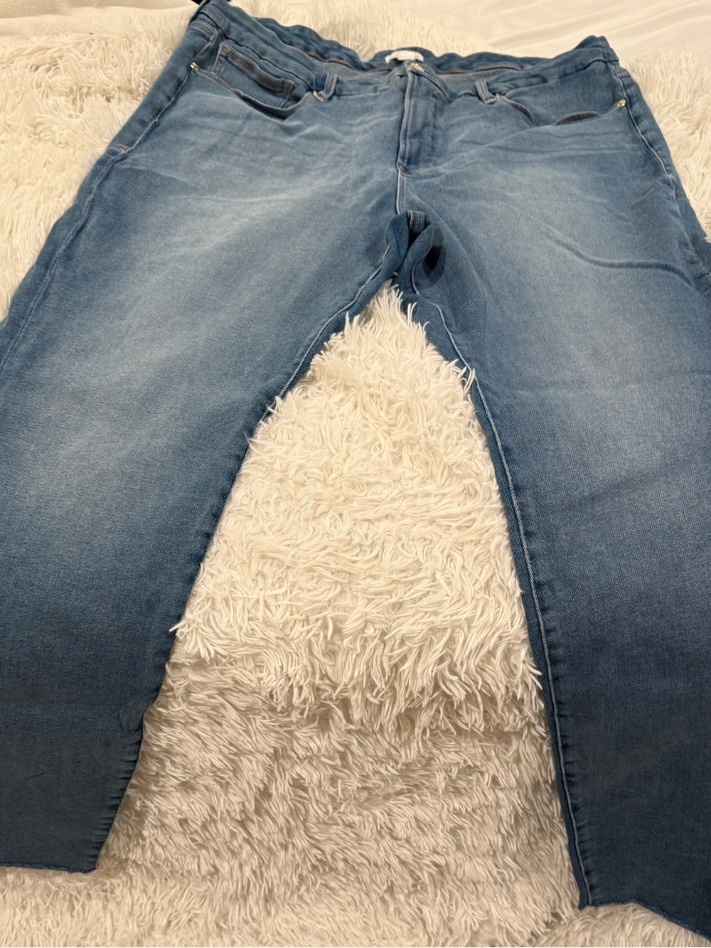 Good American Good Legs Skinny Jeans Size 24 Blue655 Distressed